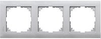 Рамка универсальная Schneider Electric Merten M-Pure 3-м. алюминий 